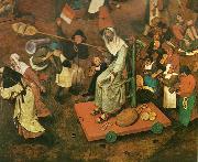 Pieter Bruegel detalj fran fastlagens strid med fastan